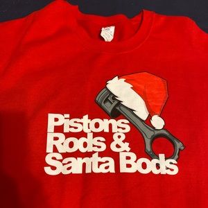 Pistons Rods & Santa bonds long sleeves Crew neck